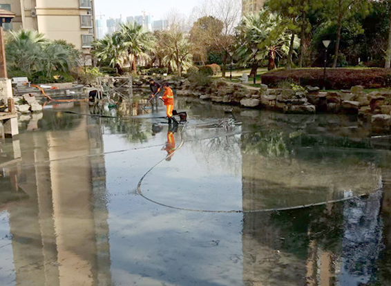 怀来景观池淤泥清理